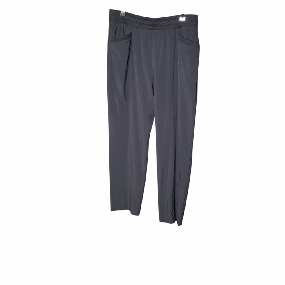 T by Talbots Women's Navy Blue Pants With Elastic Waist Pockets and Lining